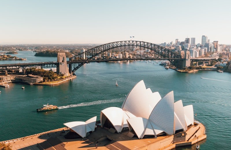 Sydney Opera House and Harbour Bridge — study in Australia with Vibedu